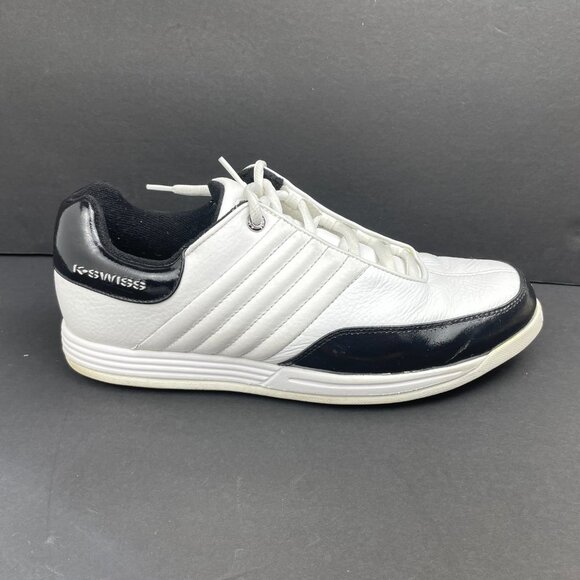 K‑SWISS Men’s Court White & Black Sneakers Skate Shoes Size US 11.5 / EUR 45 - Picture 7 of 13